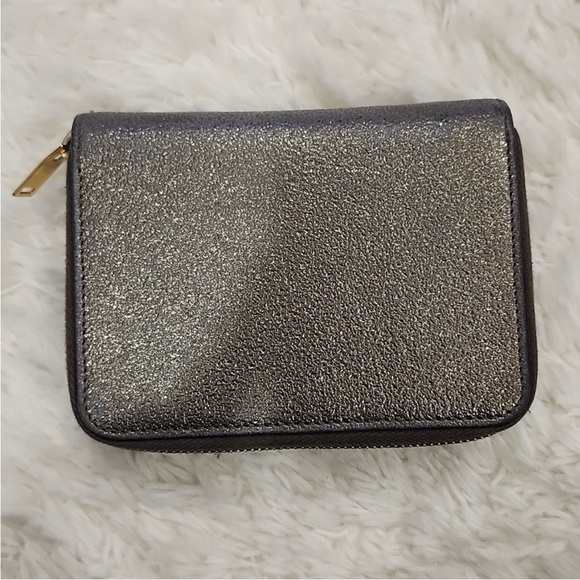 YSL monogram calfskin zip around wallet -metallic AUTHENTIC - Picture 2 of 8